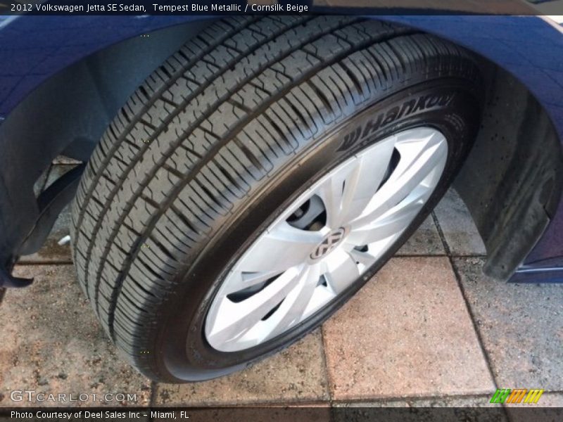 Tempest Blue Metallic / Cornsilk Beige 2012 Volkswagen Jetta SE Sedan