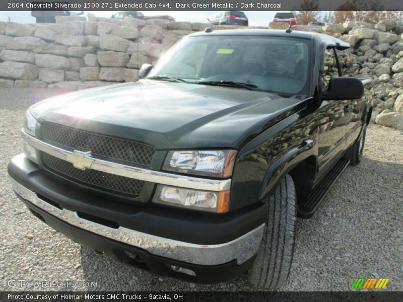 Dark Green Metallic / Dark Charcoal 2004 Chevrolet Silverado 1500 Z71 Extended Cab 4x4