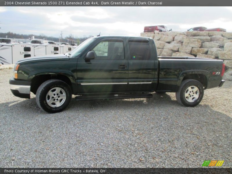 Dark Green Metallic / Dark Charcoal 2004 Chevrolet Silverado 1500 Z71 Extended Cab 4x4