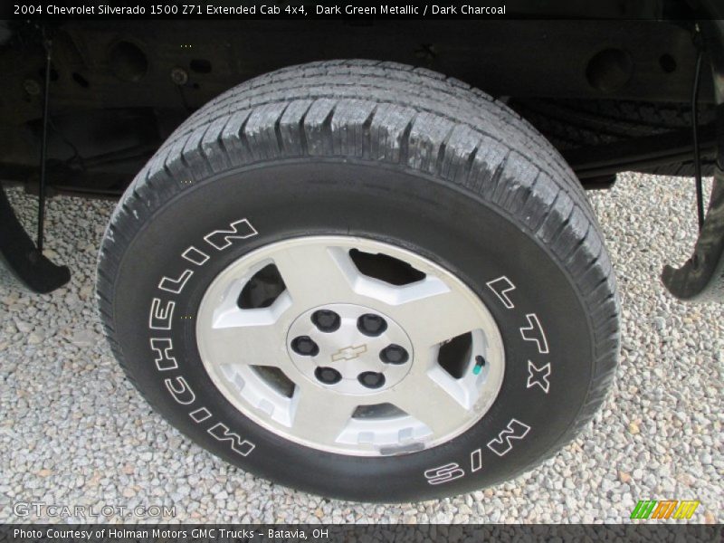 Dark Green Metallic / Dark Charcoal 2004 Chevrolet Silverado 1500 Z71 Extended Cab 4x4