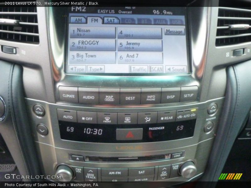 Mercury Silver Metallic / Black 2011 Lexus LX 570