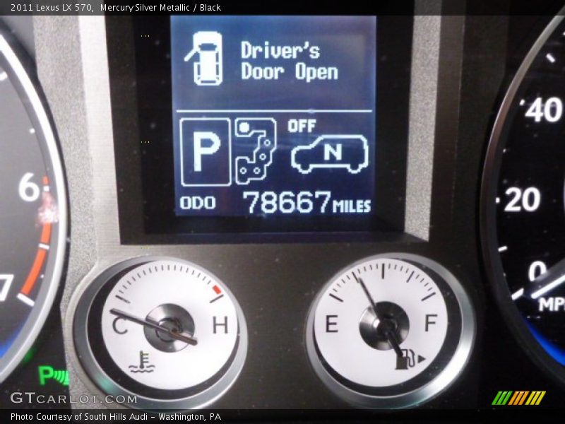 Mercury Silver Metallic / Black 2011 Lexus LX 570
