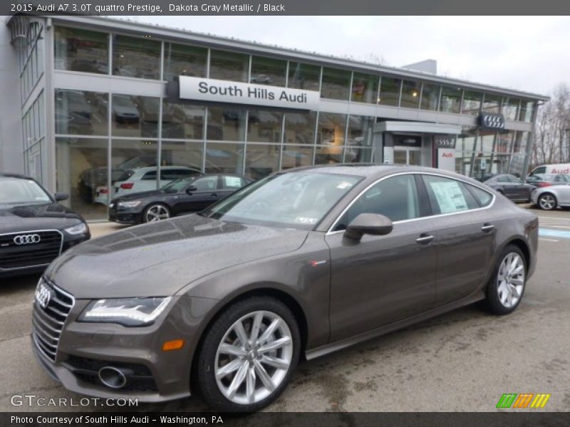 Dakota Gray Metallic / Black 2015 Audi A7 3.0T quattro Prestige