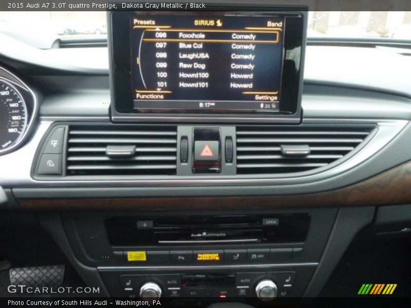 Dakota Gray Metallic / Black 2015 Audi A7 3.0T quattro Prestige