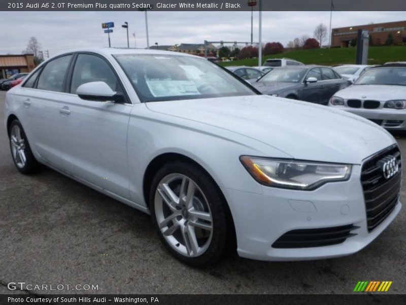 Glacier White Metallic / Black 2015 Audi A6 2.0T Premium Plus quattro Sedan