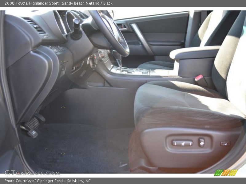 Sandy Beach Metallic / Black 2008 Toyota Highlander Sport