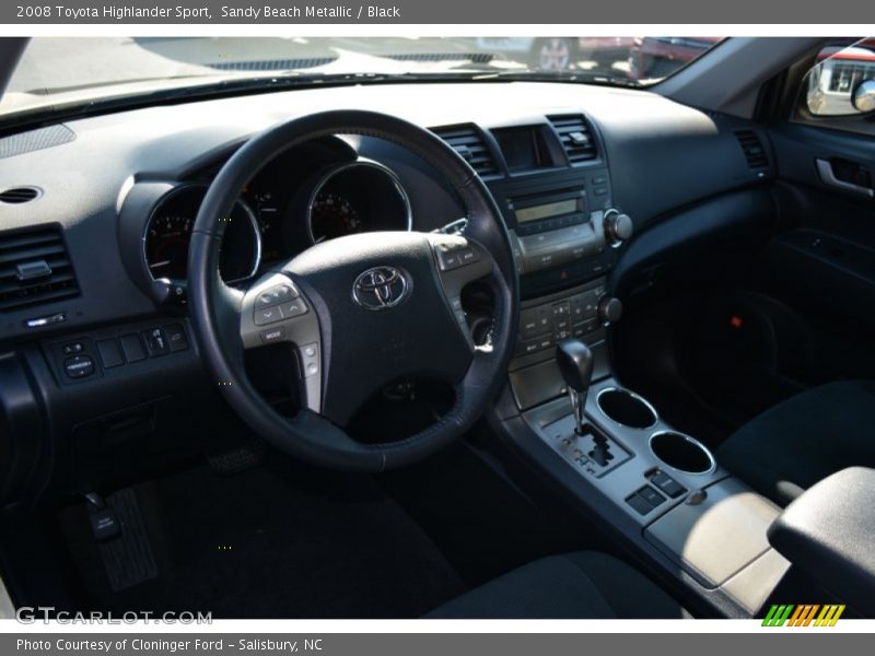 Sandy Beach Metallic / Black 2008 Toyota Highlander Sport