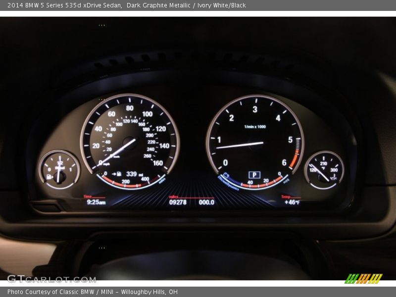 Dark Graphite Metallic / Ivory White/Black 2014 BMW 5 Series 535d xDrive Sedan