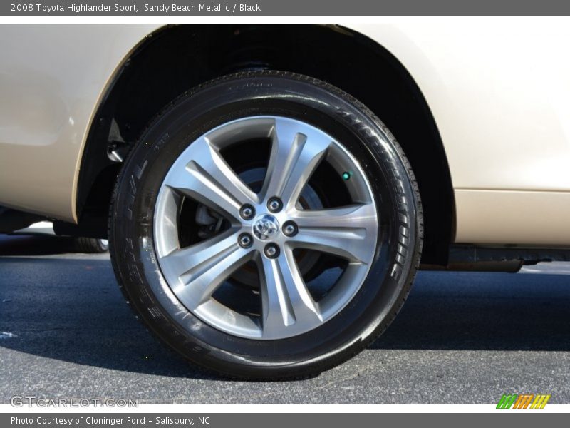 Sandy Beach Metallic / Black 2008 Toyota Highlander Sport