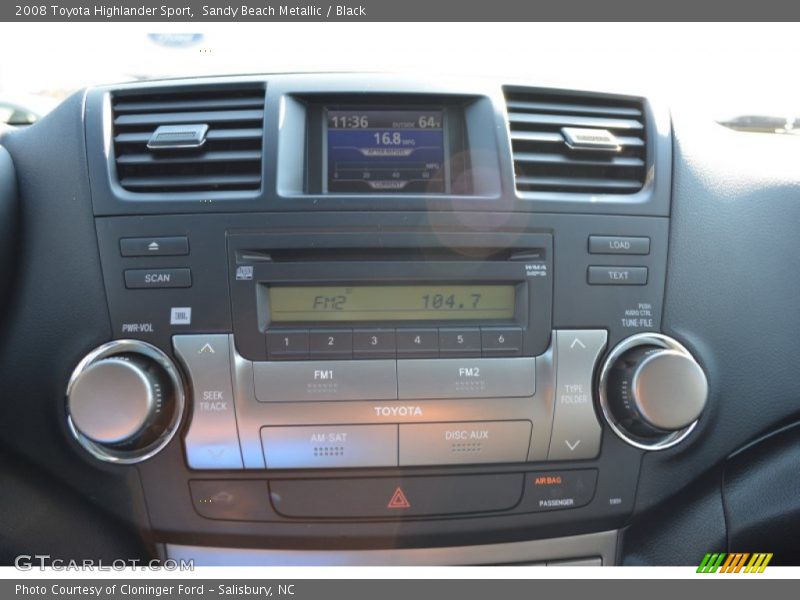 Sandy Beach Metallic / Black 2008 Toyota Highlander Sport