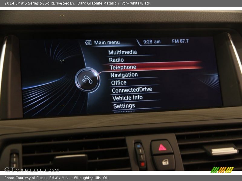 Dark Graphite Metallic / Ivory White/Black 2014 BMW 5 Series 535d xDrive Sedan