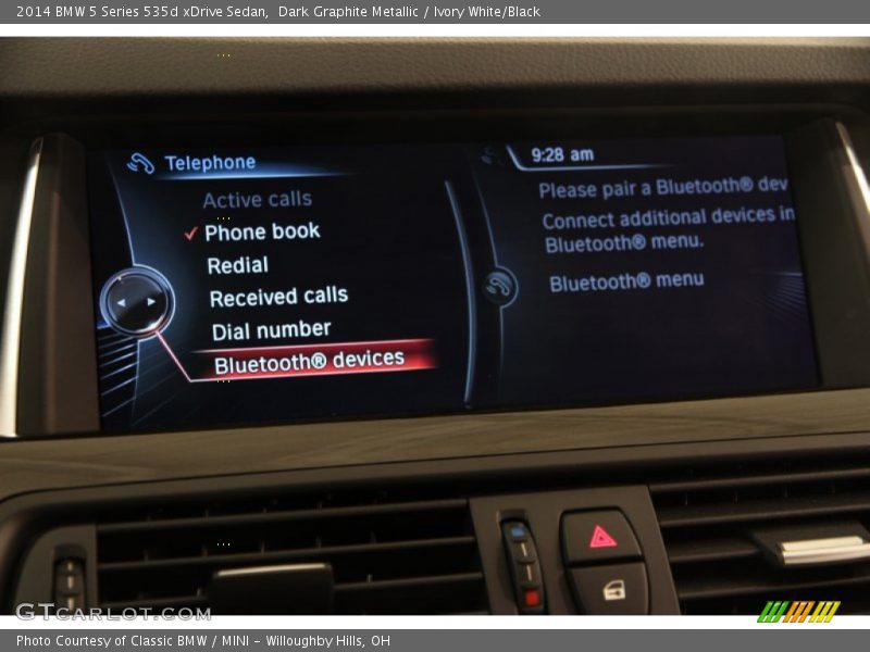 Dark Graphite Metallic / Ivory White/Black 2014 BMW 5 Series 535d xDrive Sedan