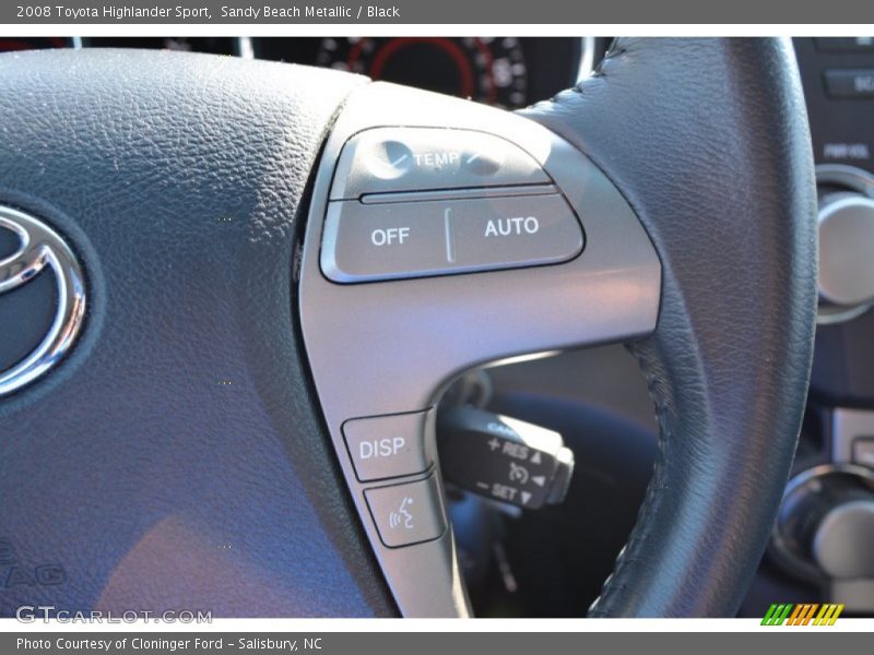 Sandy Beach Metallic / Black 2008 Toyota Highlander Sport