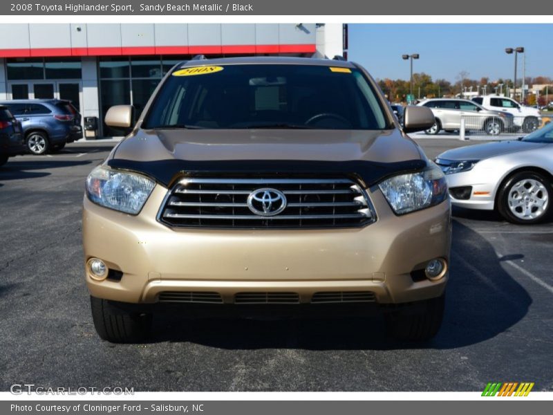 Sandy Beach Metallic / Black 2008 Toyota Highlander Sport