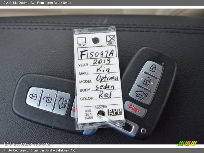 Remington Red / Beige 2013 Kia Optima EX