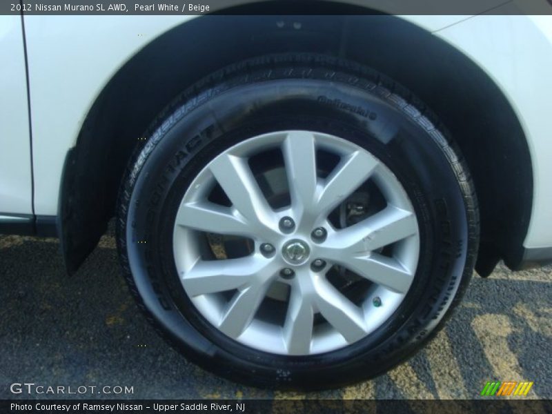 Pearl White / Beige 2012 Nissan Murano SL AWD