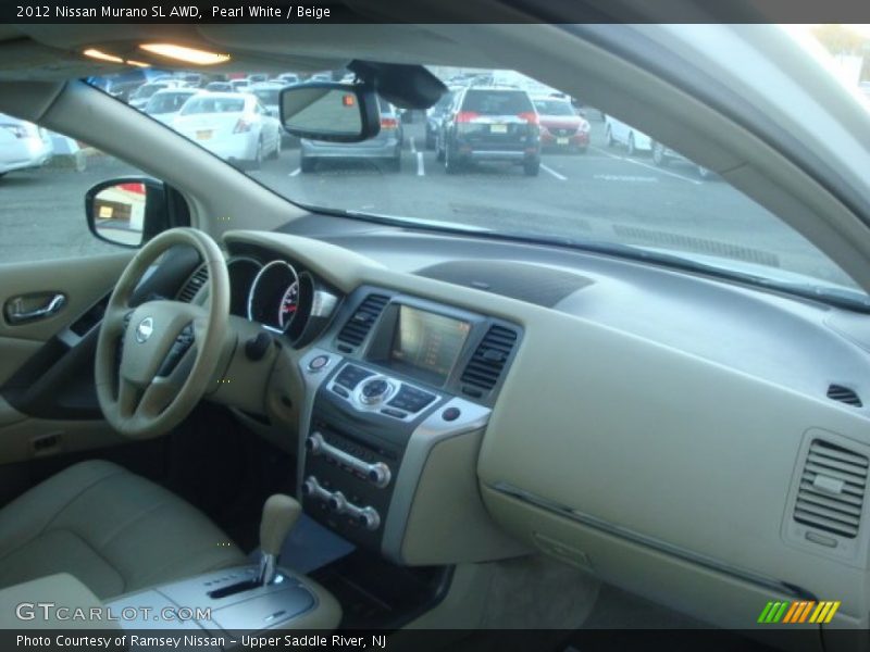 Pearl White / Beige 2012 Nissan Murano SL AWD
