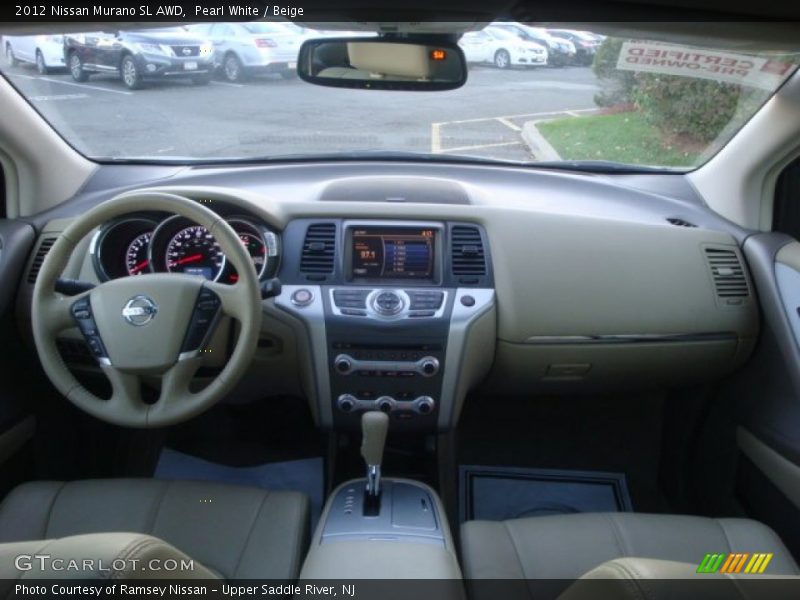 Pearl White / Beige 2012 Nissan Murano SL AWD