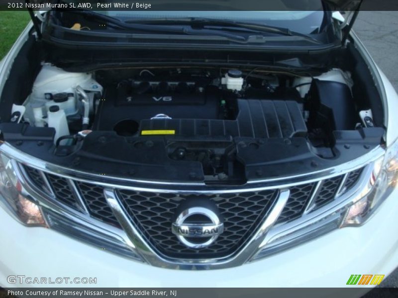 Pearl White / Beige 2012 Nissan Murano SL AWD
