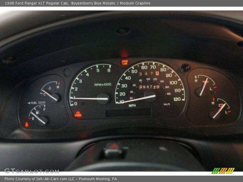 Boysenberry Blue Metallic / Medium Graphite 1998 Ford Ranger XLT Regular Cab