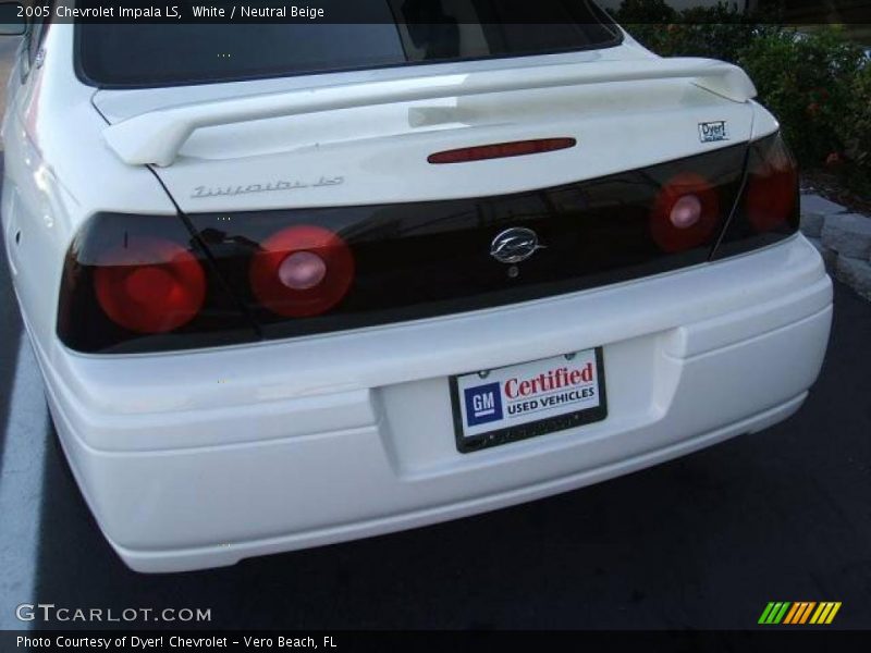 White / Neutral Beige 2005 Chevrolet Impala LS