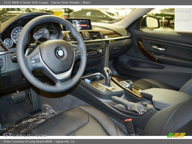 Glacier Silver Metallic / Black 2015 BMW 4 Series 428i Coupe