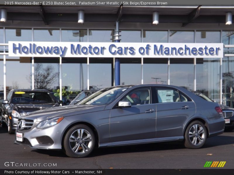 Palladium Silver Metallic / Silk Beige/Espresso Brown 2015 Mercedes-Benz E 250 Blutec Sedan