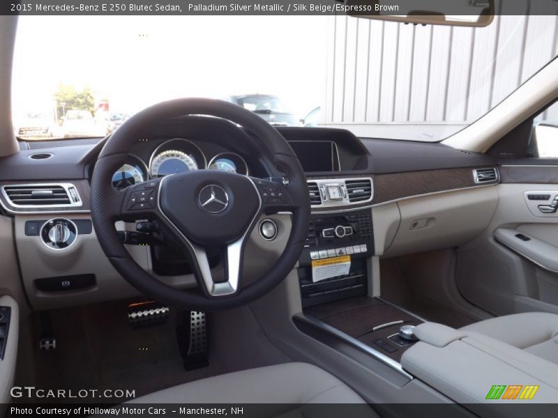 Palladium Silver Metallic / Silk Beige/Espresso Brown 2015 Mercedes-Benz E 250 Blutec Sedan