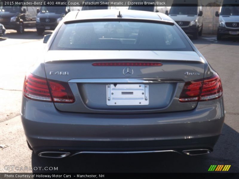 Palladium Silver Metallic / Espresso Brown/Black 2015 Mercedes-Benz E 400 4Matic Coupe