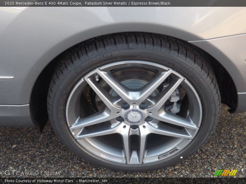 Palladium Silver Metallic / Espresso Brown/Black 2015 Mercedes-Benz E 400 4Matic Coupe