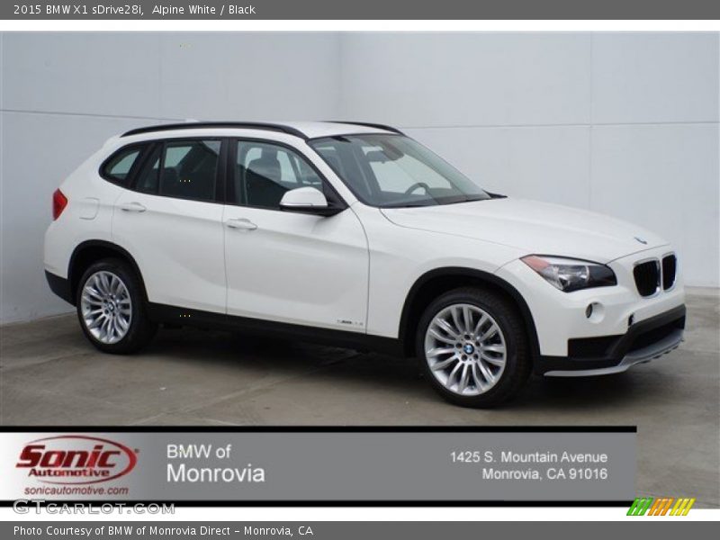 Alpine White / Black 2015 BMW X1 sDrive28i