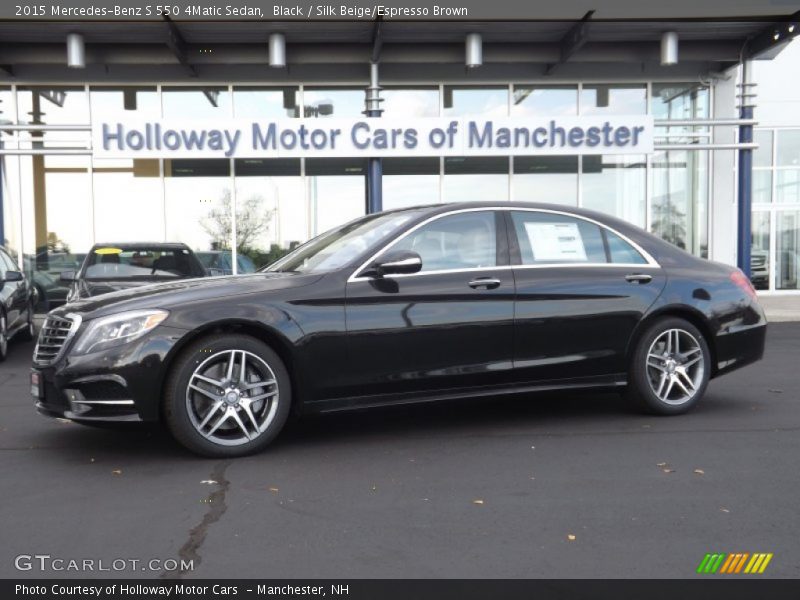 Black / Silk Beige/Espresso Brown 2015 Mercedes-Benz S 550 4Matic Sedan