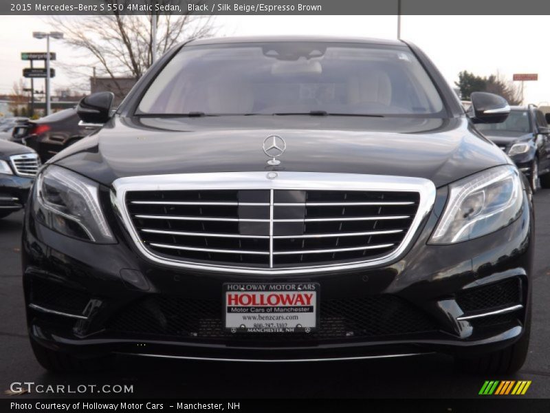 Black / Silk Beige/Espresso Brown 2015 Mercedes-Benz S 550 4Matic Sedan