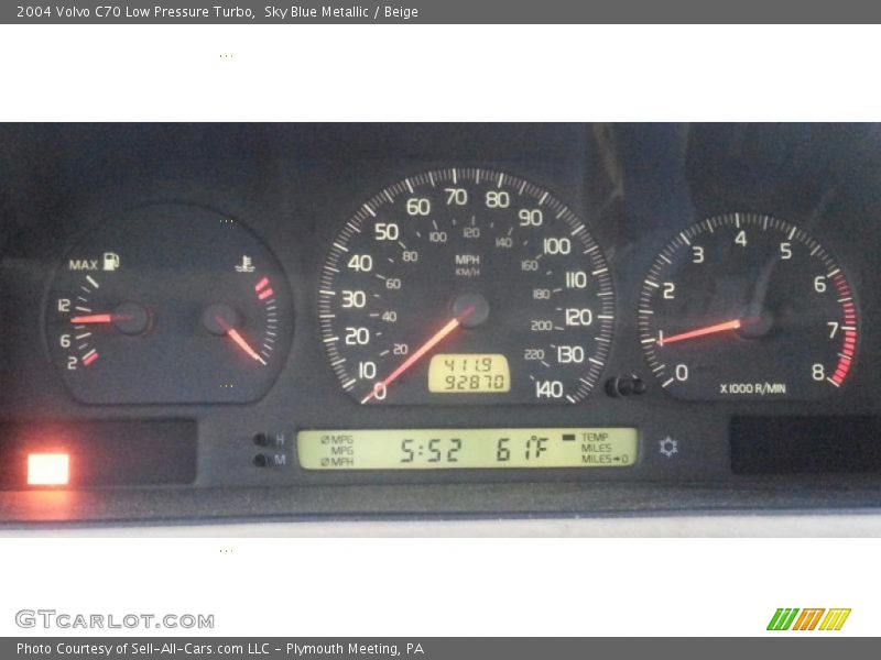 Sky Blue Metallic / Beige 2004 Volvo C70 Low Pressure Turbo