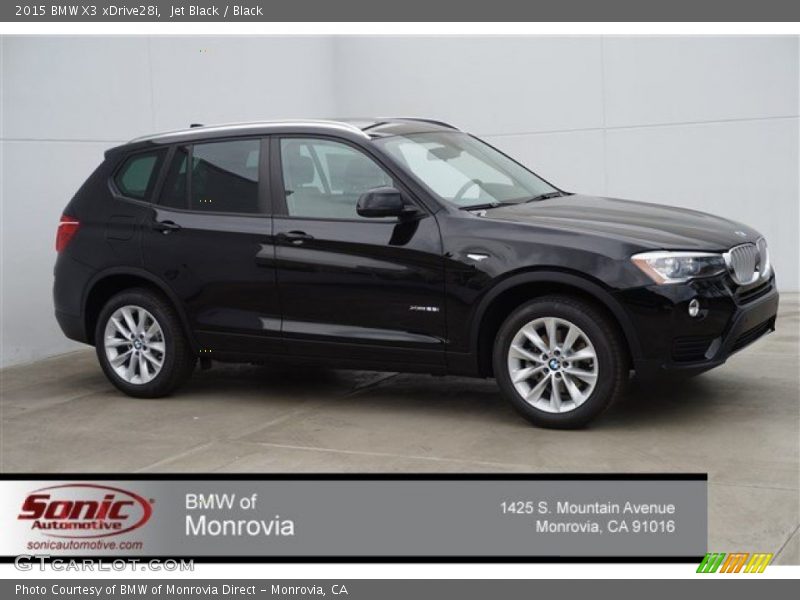 Jet Black / Black 2015 BMW X3 xDrive28i
