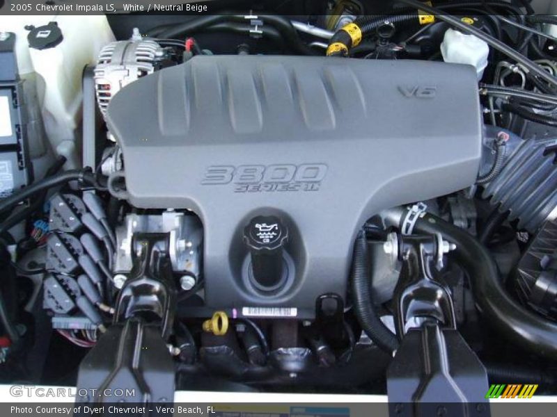 White / Neutral Beige 2005 Chevrolet Impala LS