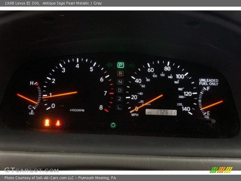 Antique Sage Pearl Metallic / Gray 1998 Lexus ES 300