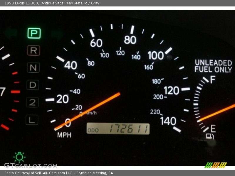 Antique Sage Pearl Metallic / Gray 1998 Lexus ES 300