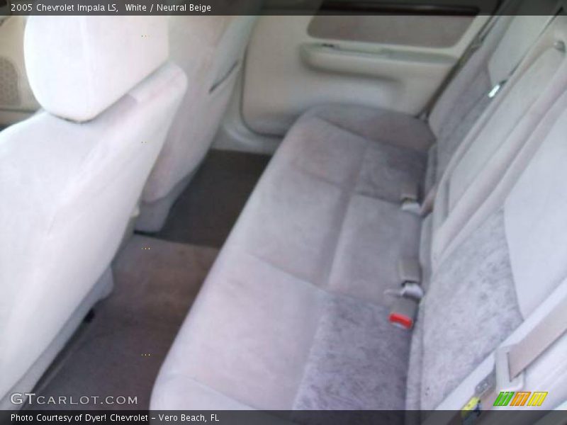 White / Neutral Beige 2005 Chevrolet Impala LS