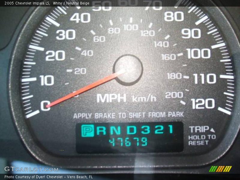 White / Neutral Beige 2005 Chevrolet Impala LS