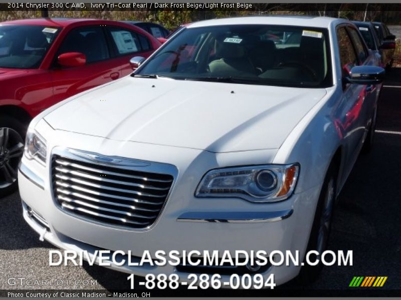 Ivory Tri-Coat Pearl / Dark Frost Beige/Light Frost Beige 2014 Chrysler 300 C AWD