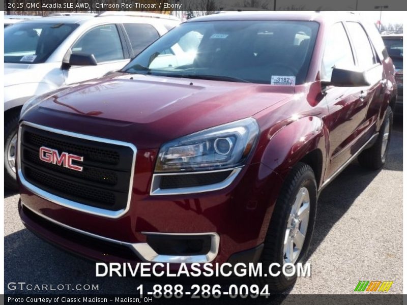 Crimson Red Tincoat / Ebony 2015 GMC Acadia SLE AWD