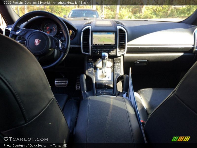 Amethyst Metallic / Black 2012 Porsche Cayenne S Hybrid