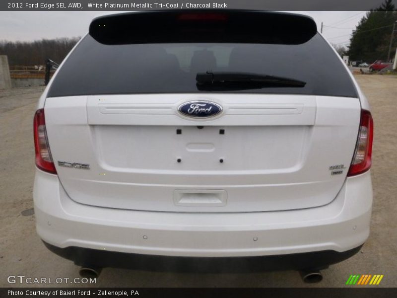 White Platinum Metallic Tri-Coat / Charcoal Black 2012 Ford Edge SEL AWD