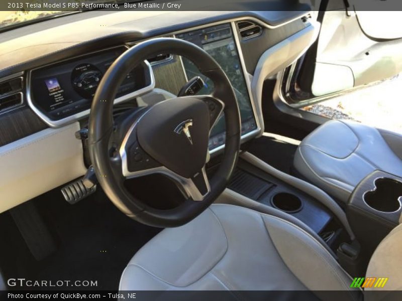 Grey Interior - 2013 Model S P85 Performance 