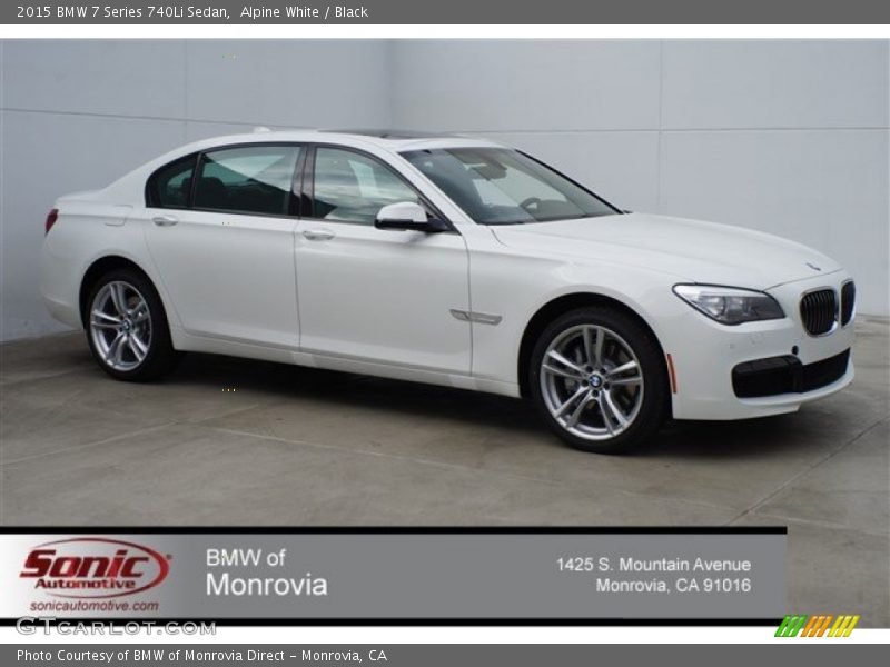Alpine White / Black 2015 BMW 7 Series 740Li Sedan