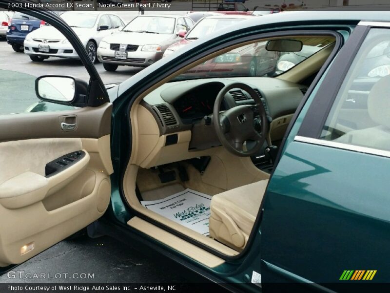 Noble Green Pearl / Ivory 2003 Honda Accord LX Sedan
