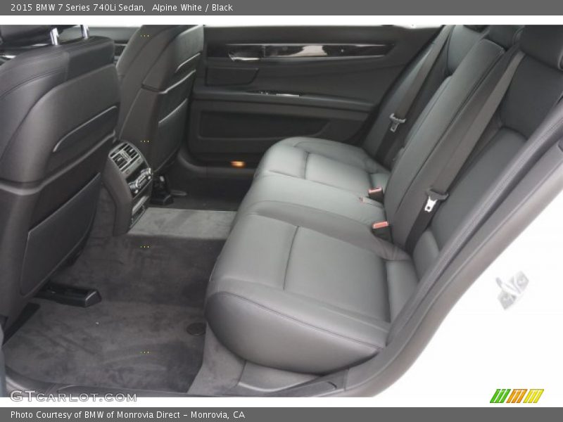 Rear Seat of 2015 7 Series 740Li Sedan