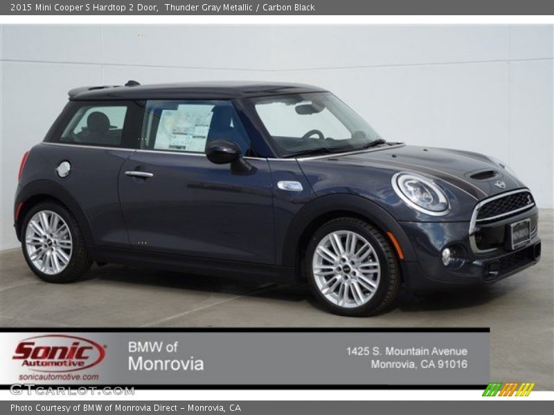 Thunder Gray Metallic / Carbon Black 2015 Mini Cooper S Hardtop 2 Door
