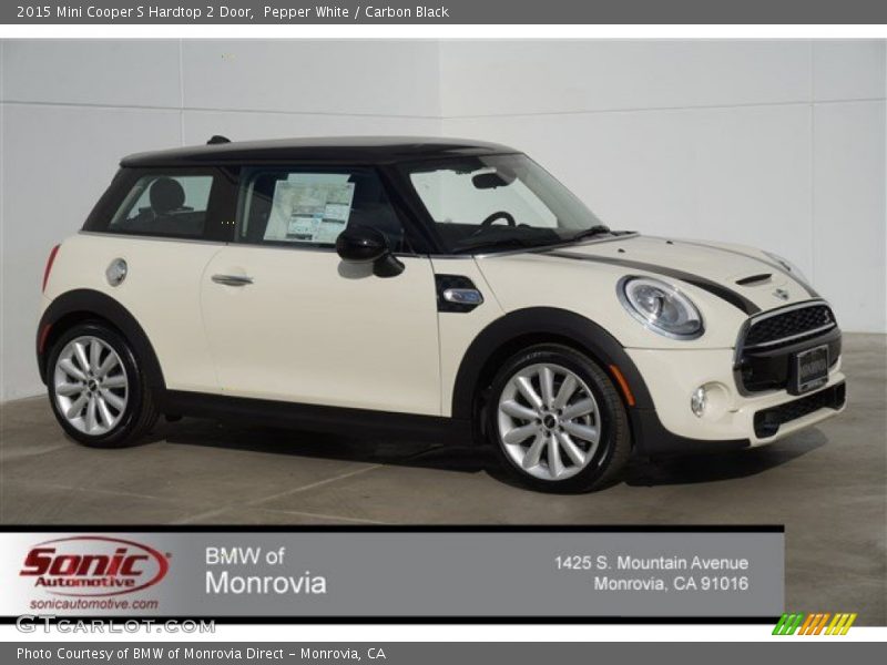 Pepper White / Carbon Black 2015 Mini Cooper S Hardtop 2 Door